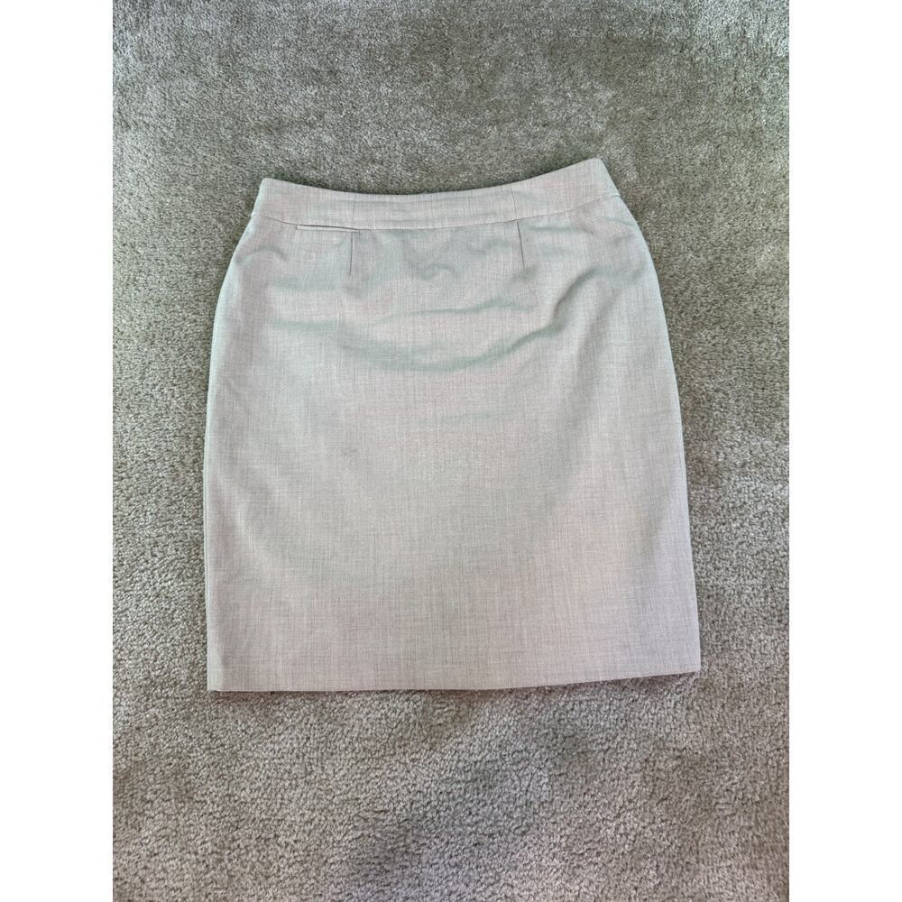 Calvin Klein Womwns Beige A-Line Knee Length Pockets Skirt Size 14 D523